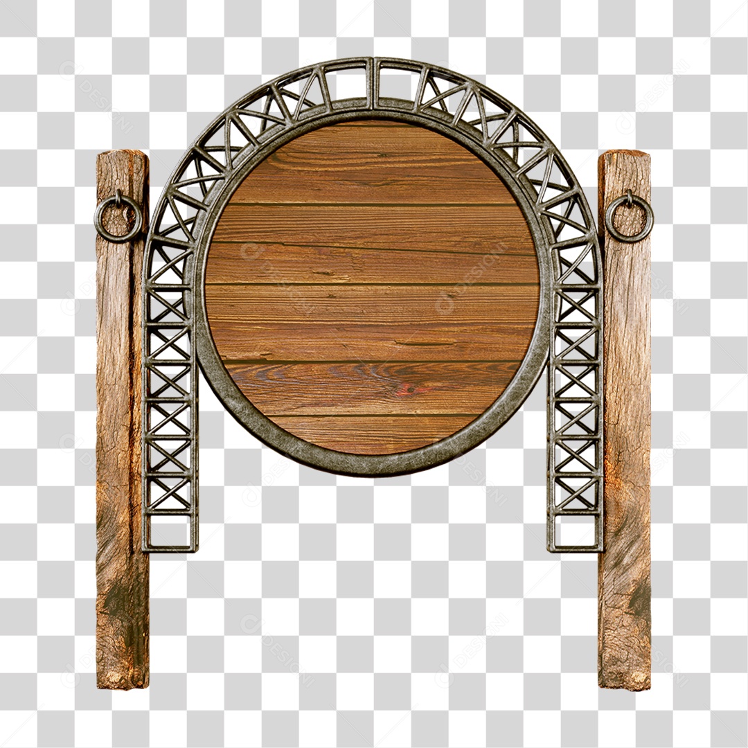 Placas Madeira Pilares PNG Transparente