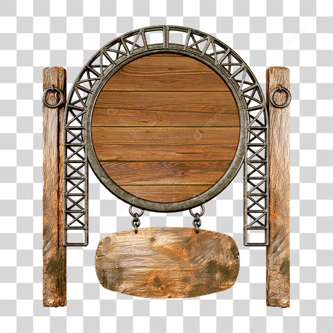 Placas Madeira Pilares PNG Transparente