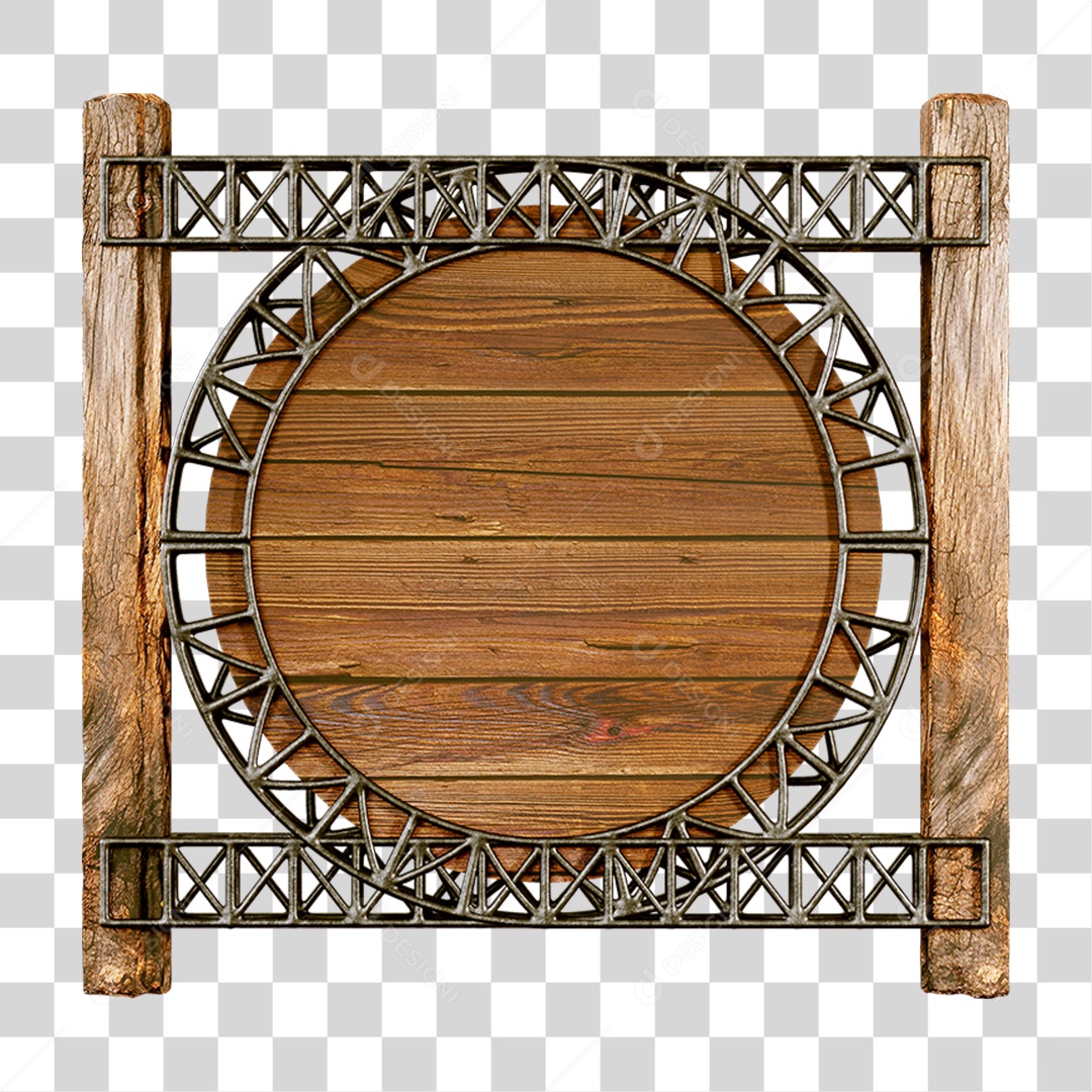 Placas Madeira Pilares PNG Transparente