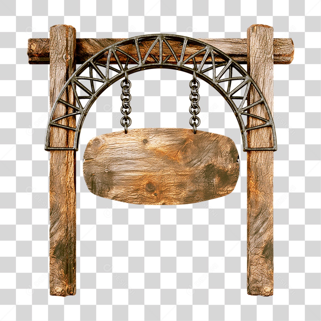 Placas Madeira Pilares PNG Transparente