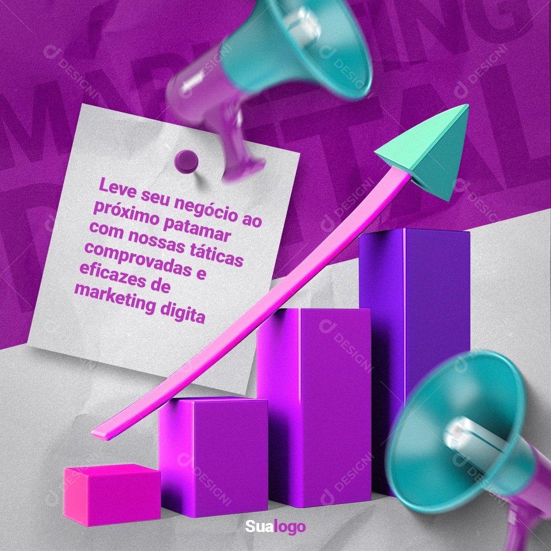 Agência De Marketing Leve seu negócio ao próximo patamar Social Media PSD Editável