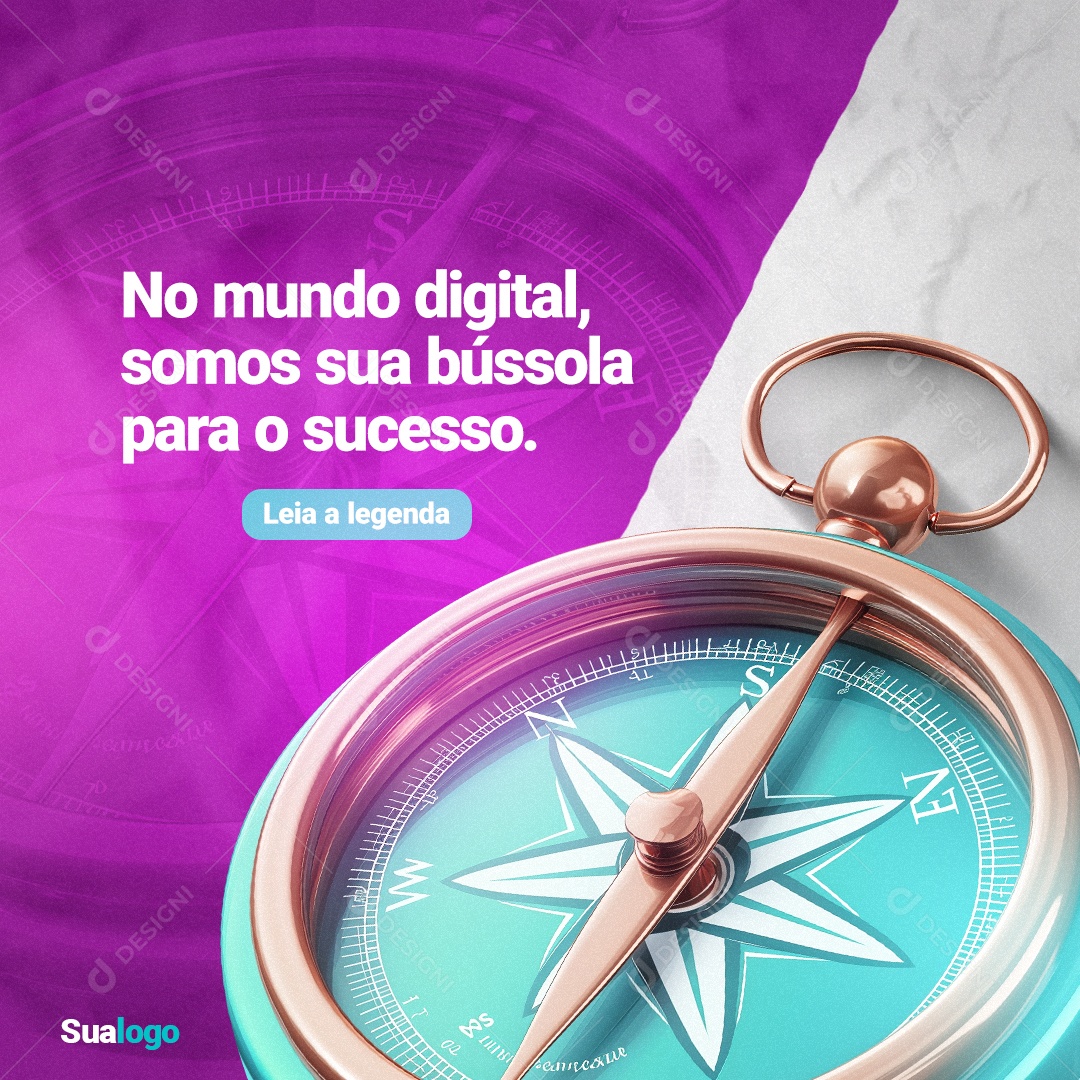 Agência De Marketing No mundo digital somos sua bússola para o sucesso Social Media PSD Editável