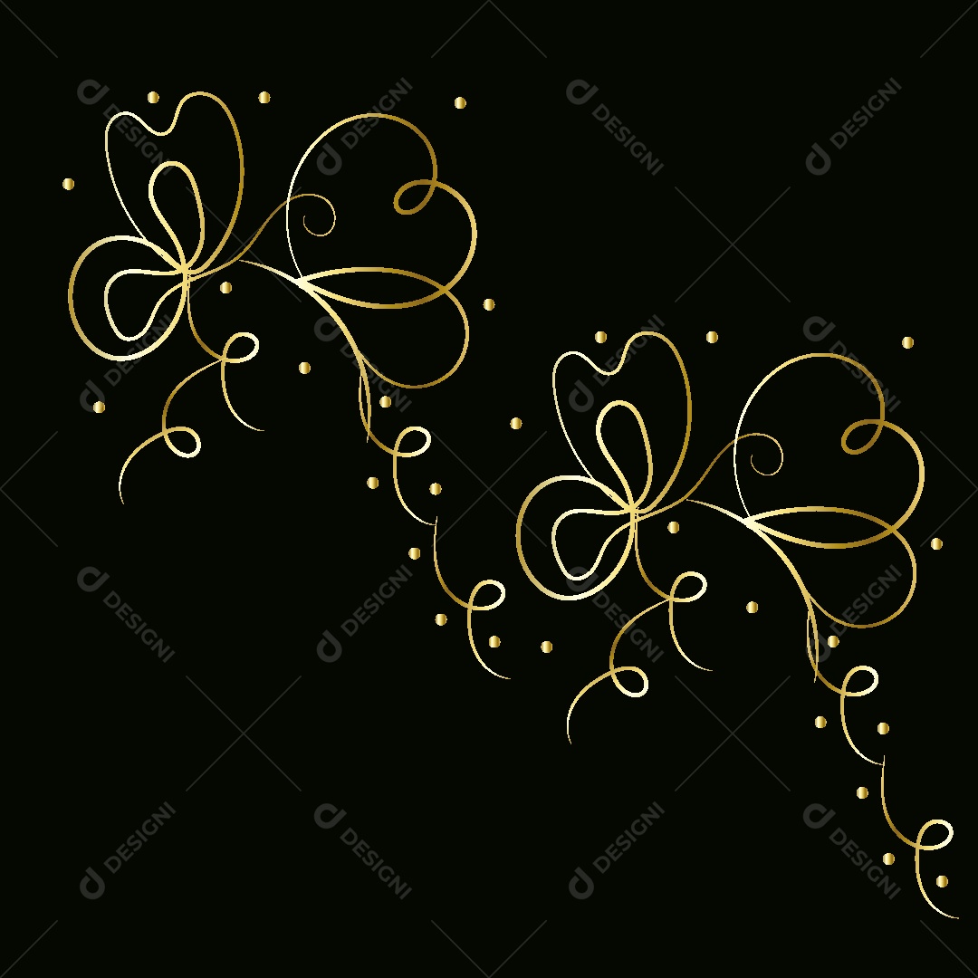 Desenhos de Borboletas Feito a Feito a Mão Vetor EPS