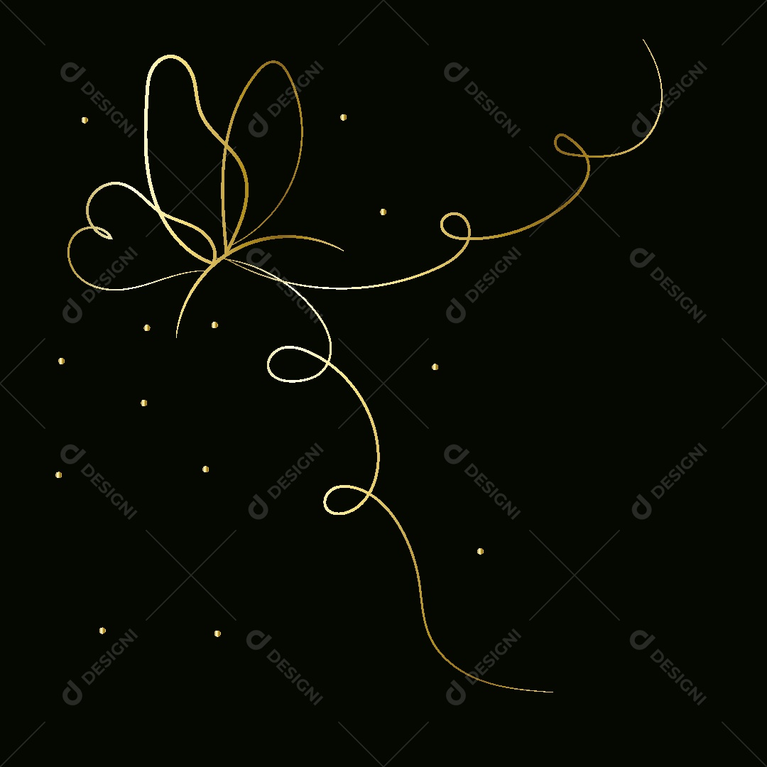 Desenhos de Borboletas Feito a Feito a Mão Vetor EPS