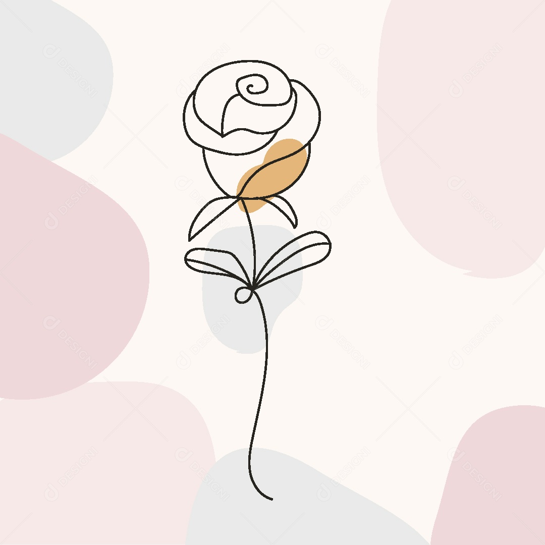 Desenho de Flor Feito a Mão Vetor EPS