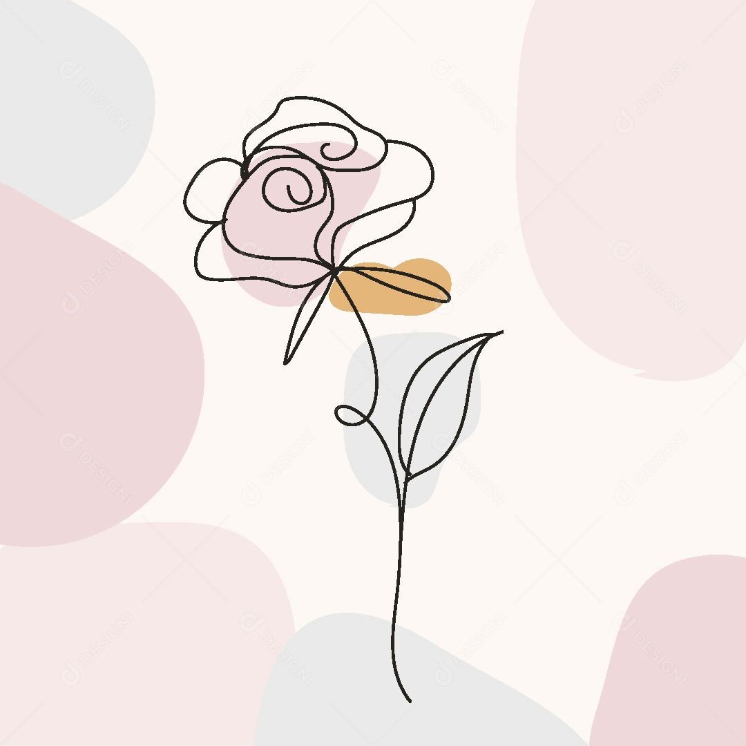 Desenho de Flor Feito a Mão Vetor EPS