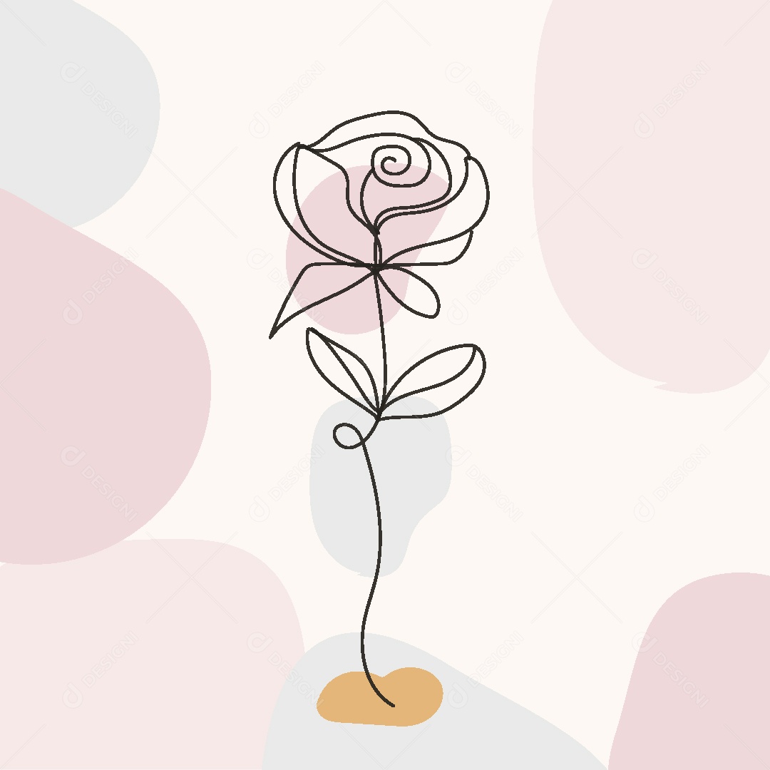 Desenho de Flor Feito a Mão Vetor EPS