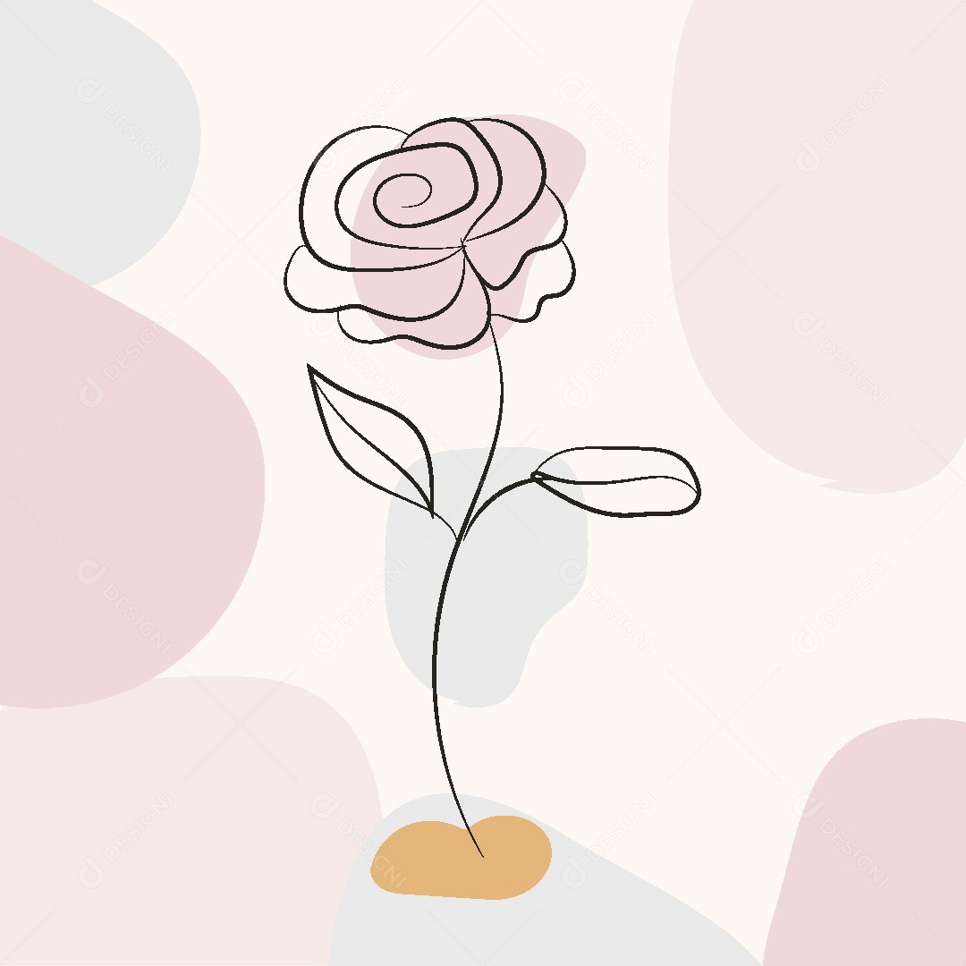 Desenho de Flor Feito a Mão Vetor EPS