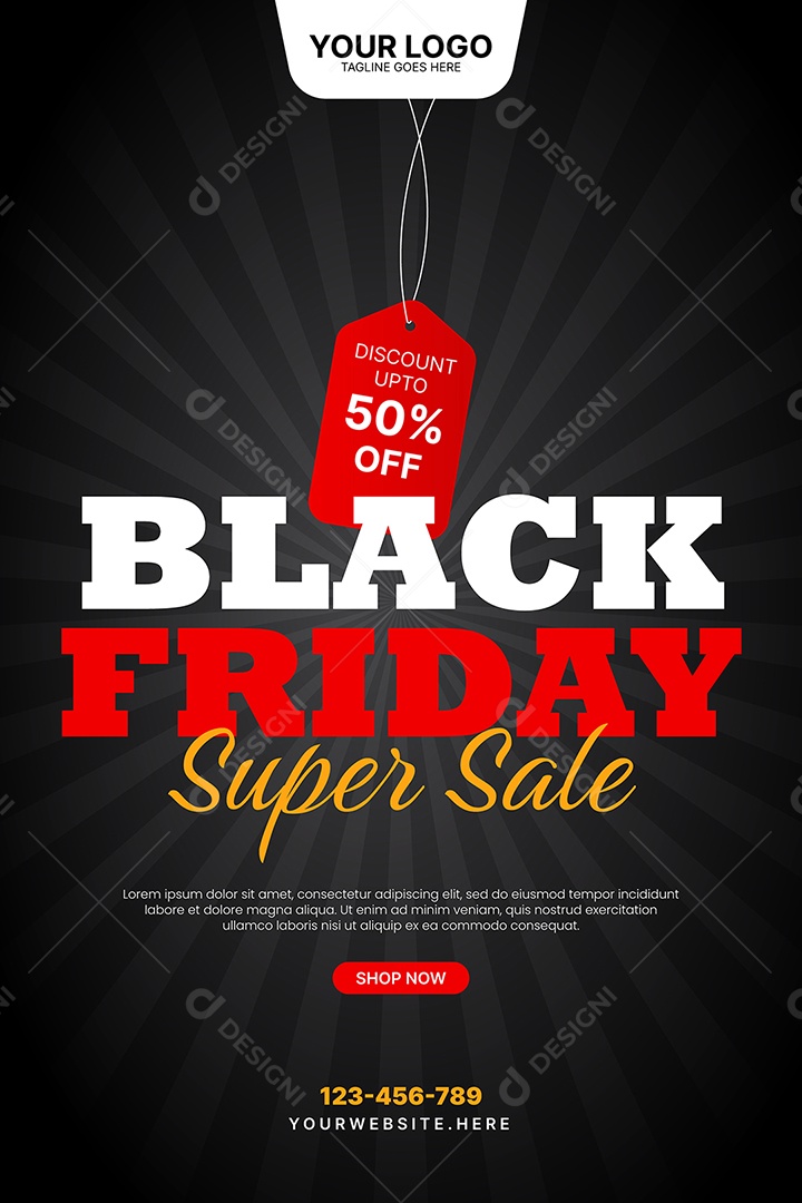 Story Black Friday Ilustração EPS Editável