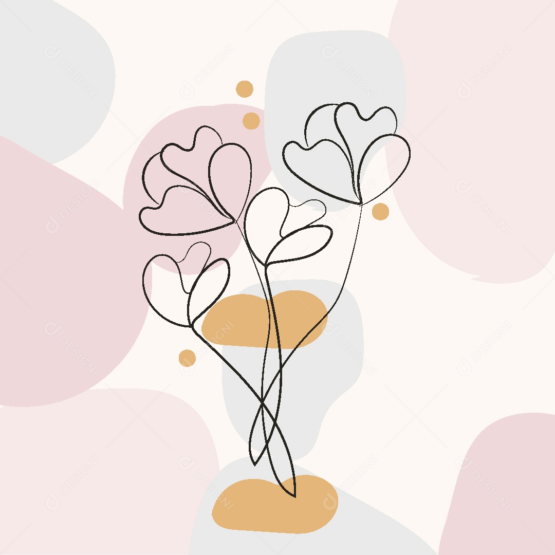 Desenho de Flor Feito a Mão Vetor EPS