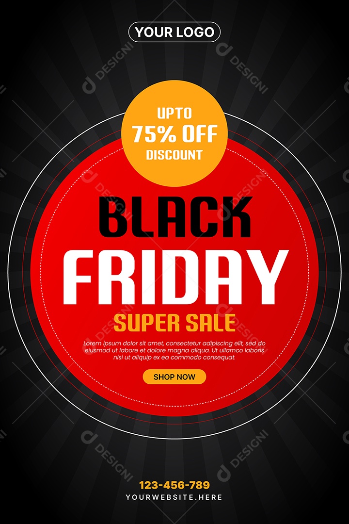 Story Black Friday Ilustração EPS Editável