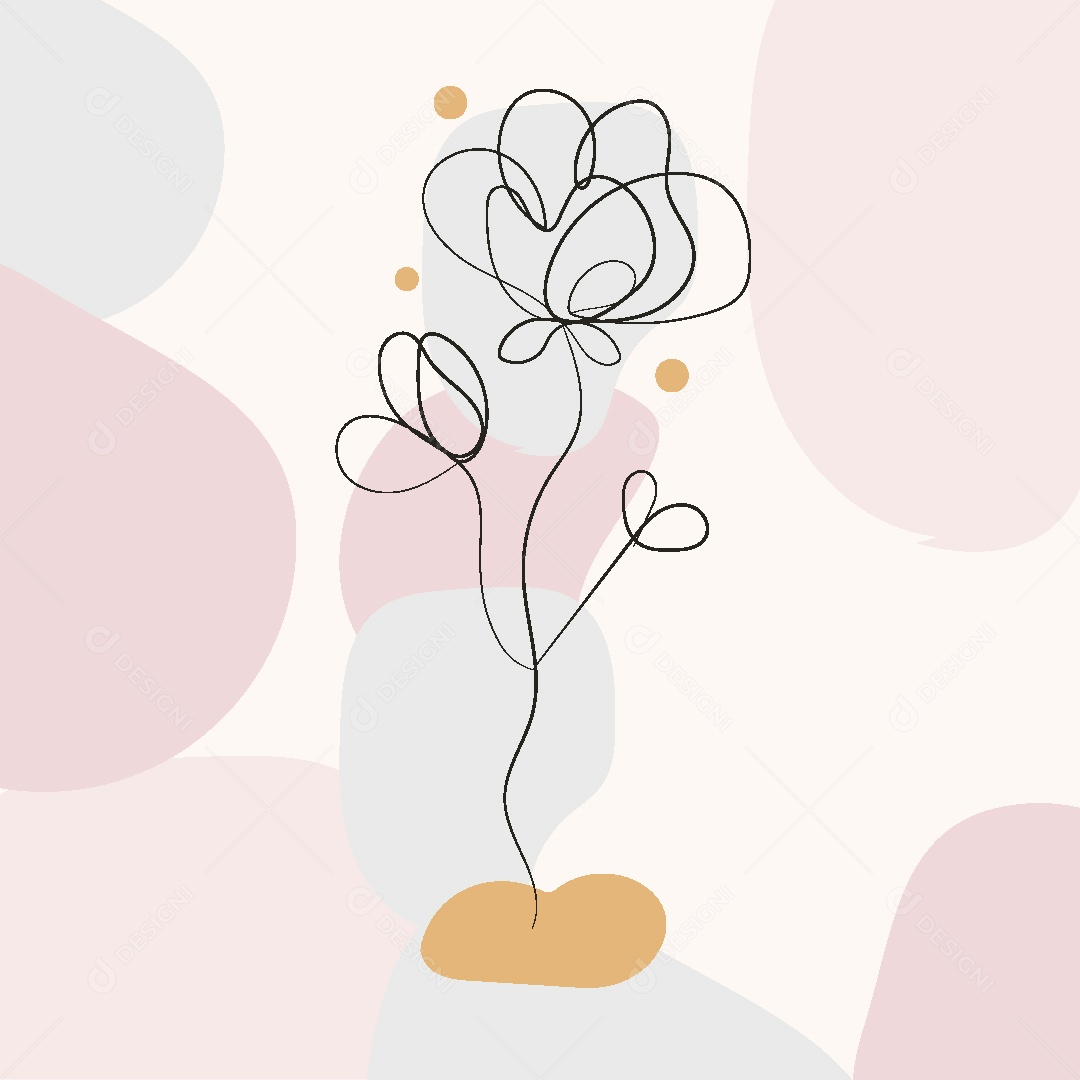 Desenho de Flor Feito a Mão Vetor EPS