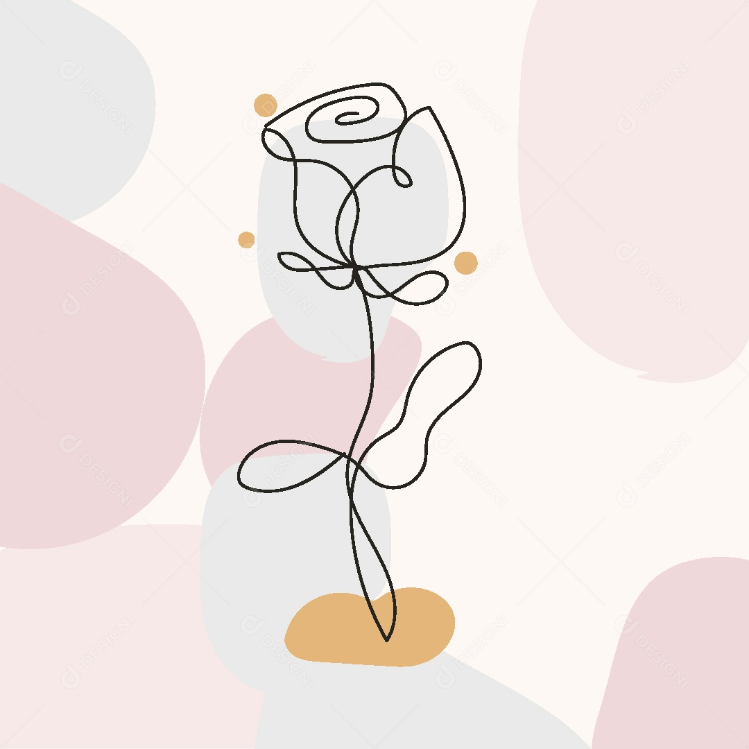 Desenho de Flor Feito a Mão Vetor EPS