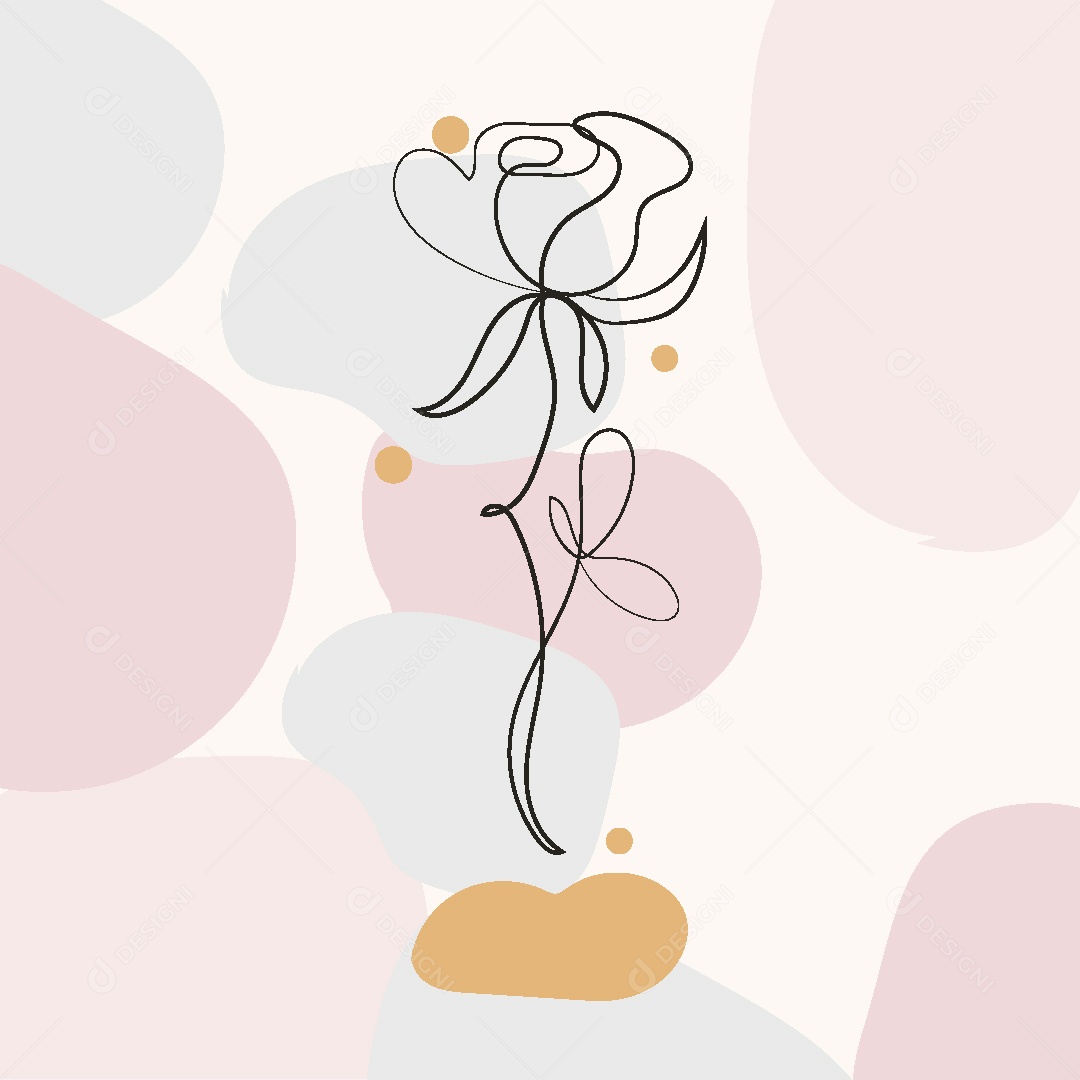 Desenho de Flor Feito a Mão Vetor EPS