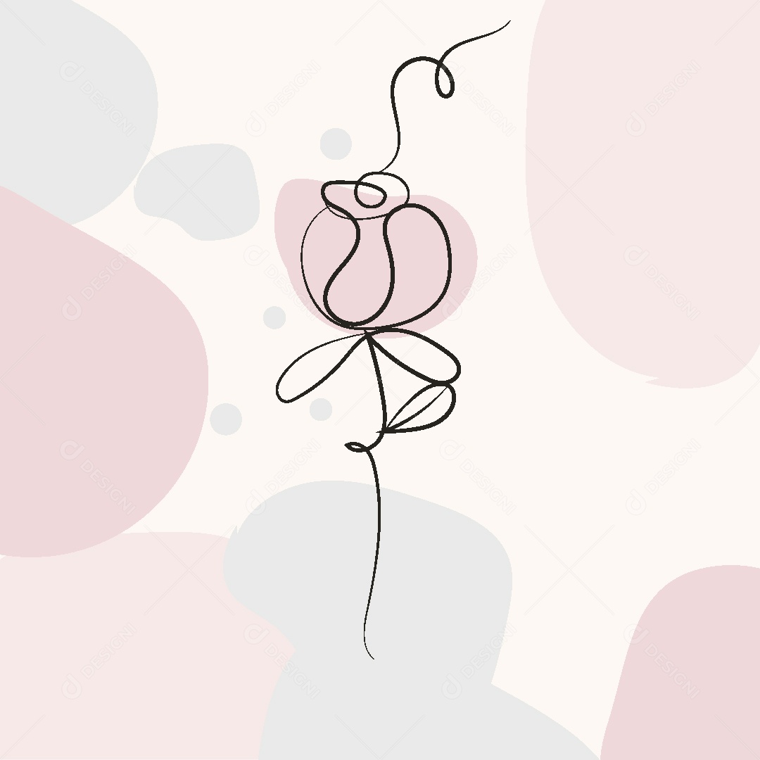 Desenho de Flor Feito a Mão Vetor EPS