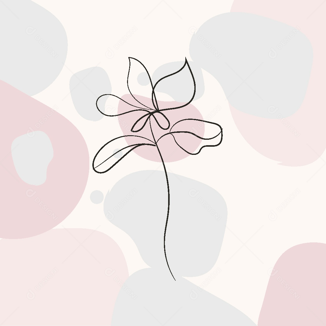Desenho de Flor Feito a Mão Vetor EPS