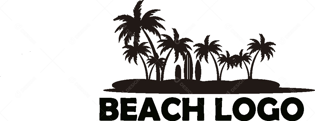 Modelo de Logo de Praia Vetor EPS