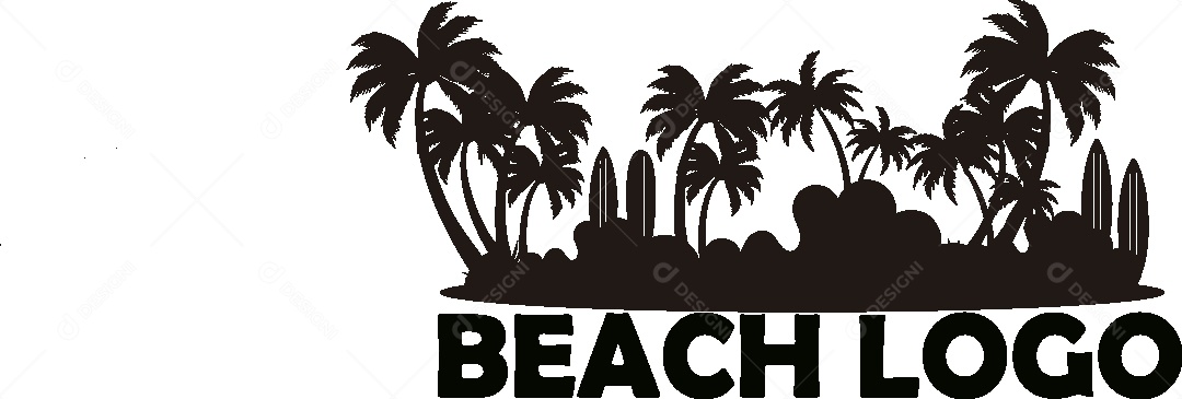 Modelo de Logo de Praia Vetor EPS