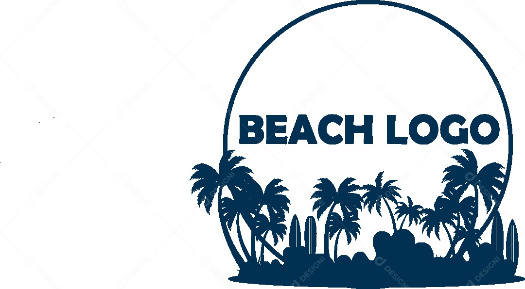Modelo de Logo de Praia Vetor EPS