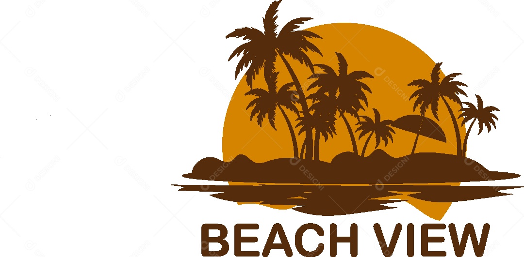 Modelo de Logo de Praia Vetor EPS