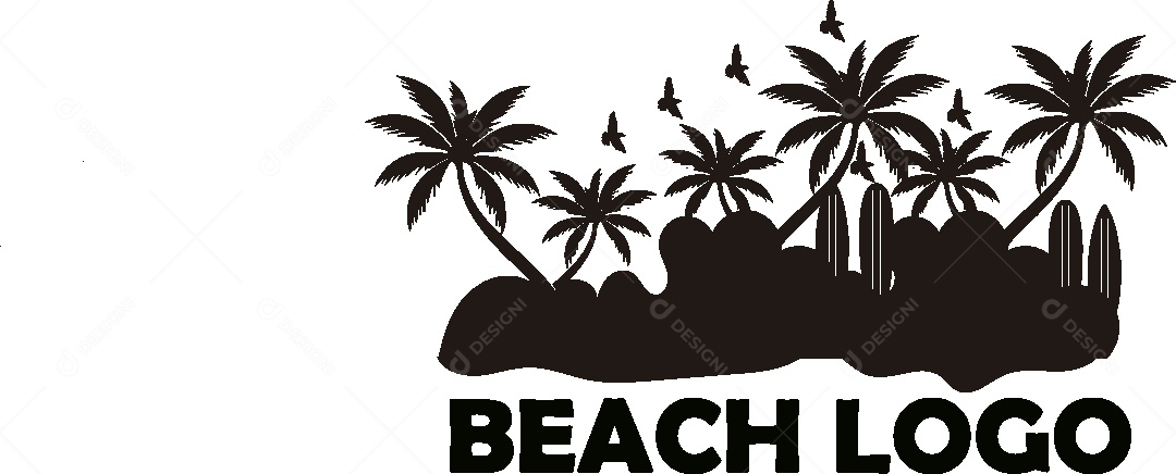 Modelo de Logo de Praia Vetor EPS