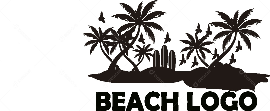 Modelo de Logo de Praia Vetor EPS