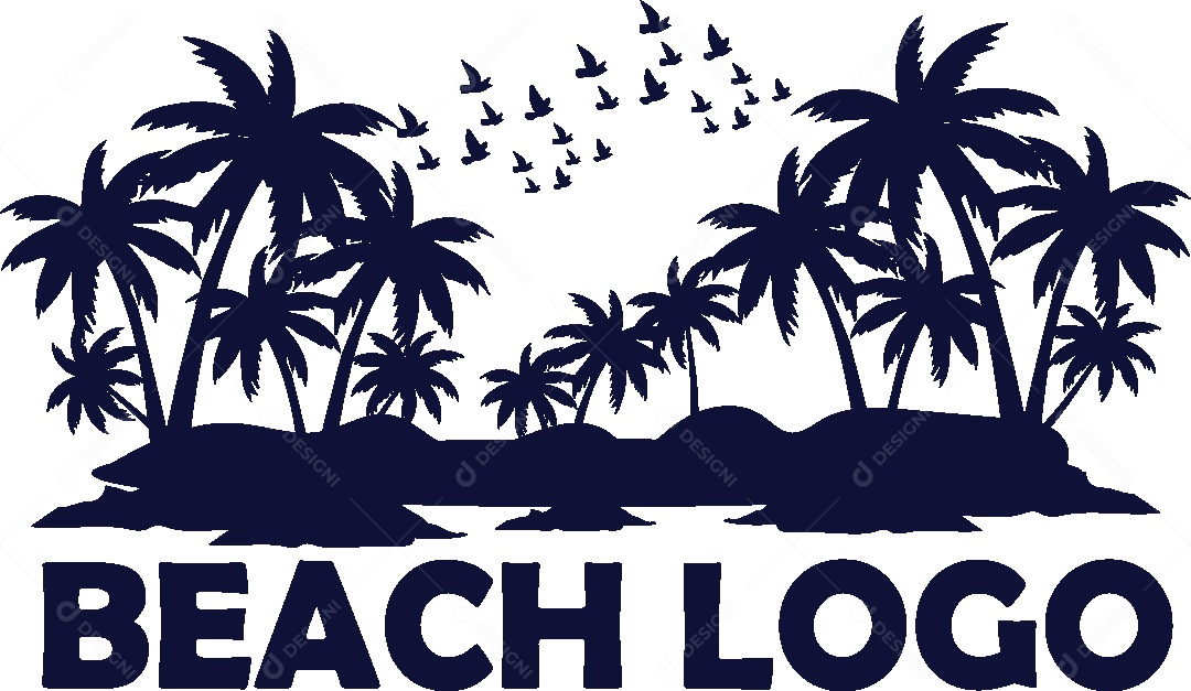 Modelo de Logo de Praia Vetor EPS