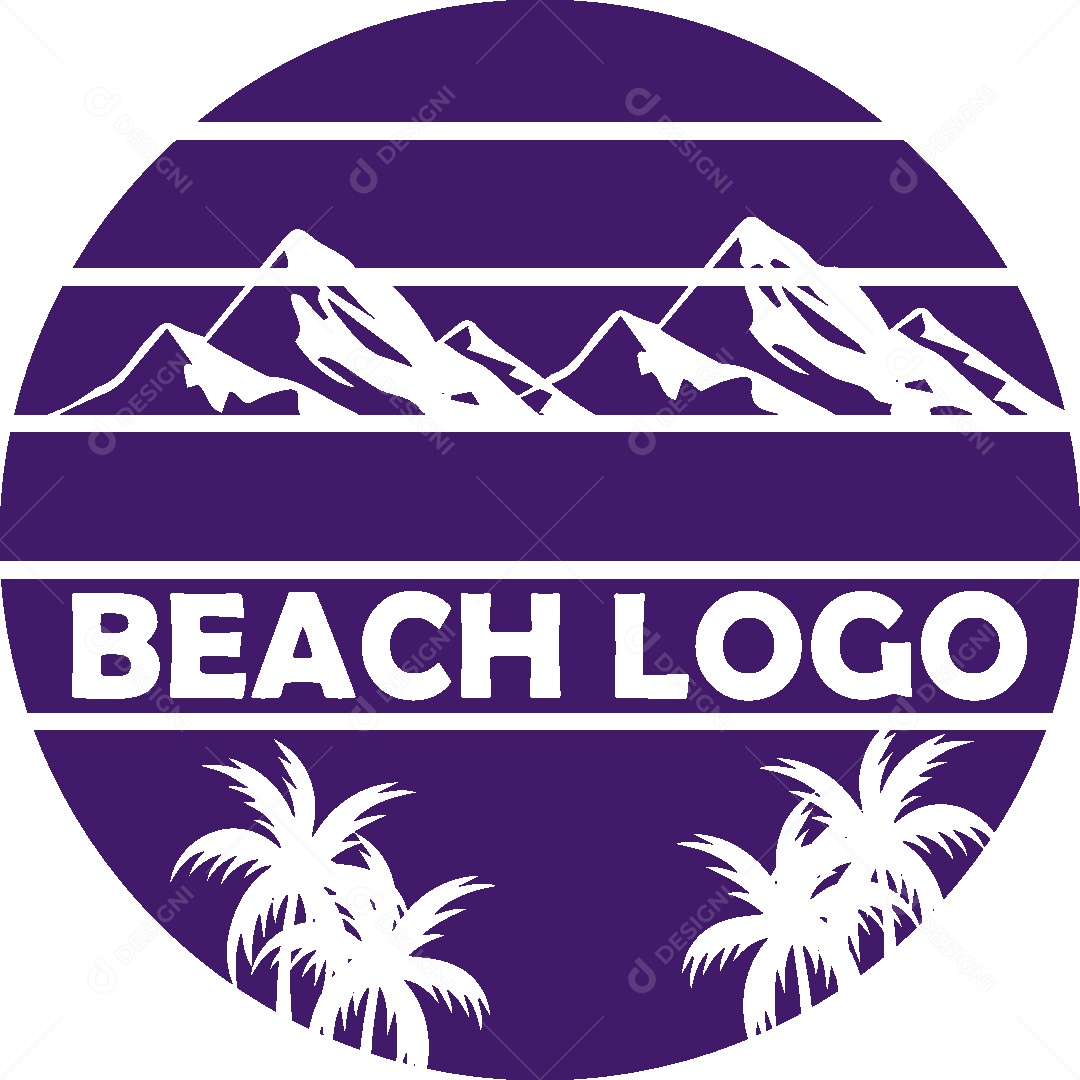 Modelo de Logo de Praia Vetor EPS