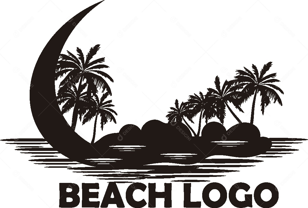 Modelo de Logo de Praia Vetor EPS