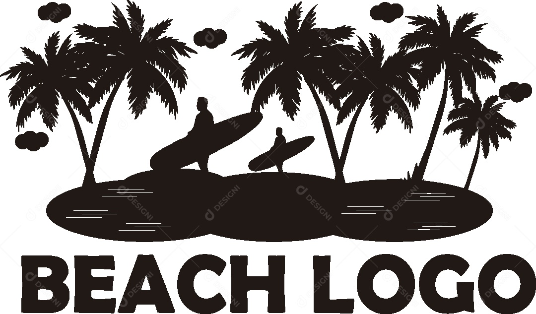 Modelo de Logo de Praia Vetor EPS