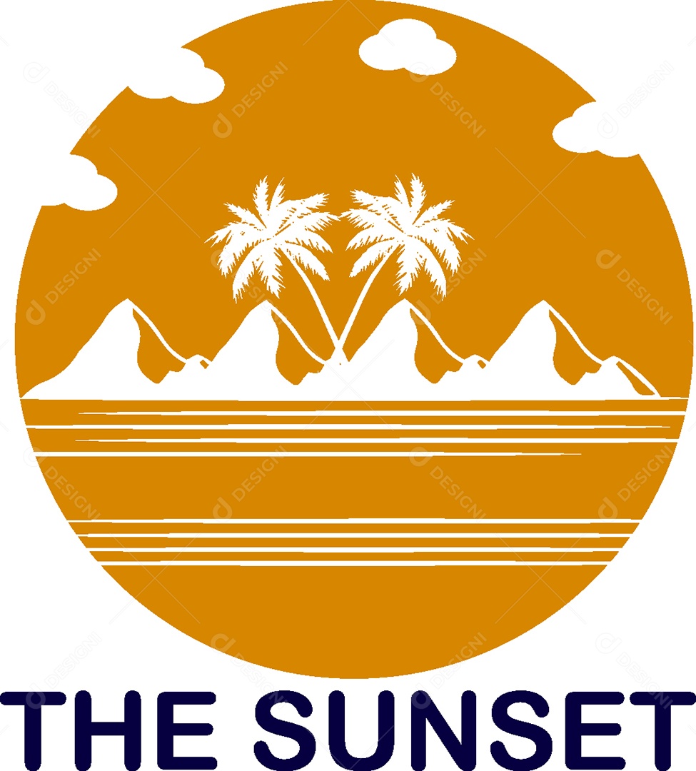 Modelo de Logo do Pôr do Sol Vetor EPS