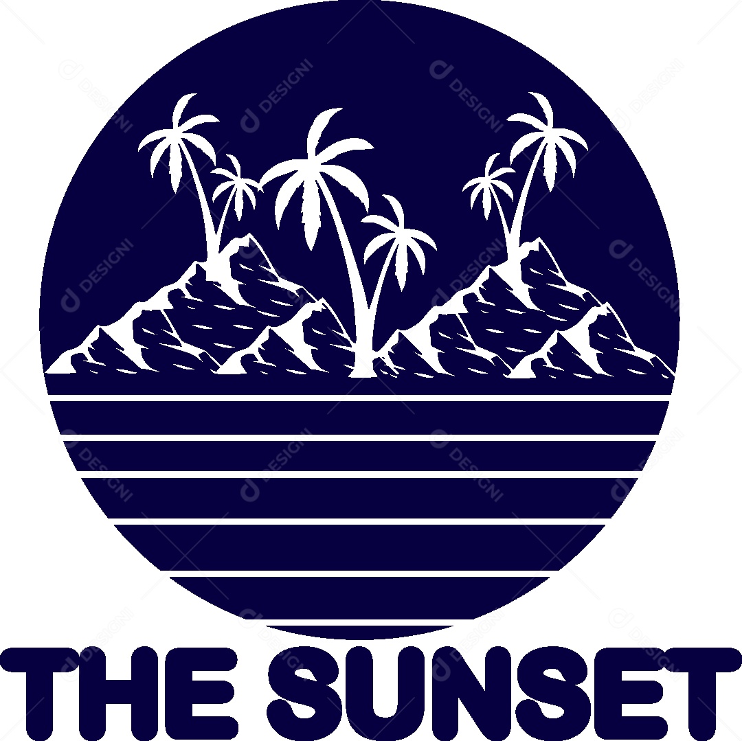 Modelo de Logo do Pôr do Sol Vetor EPS