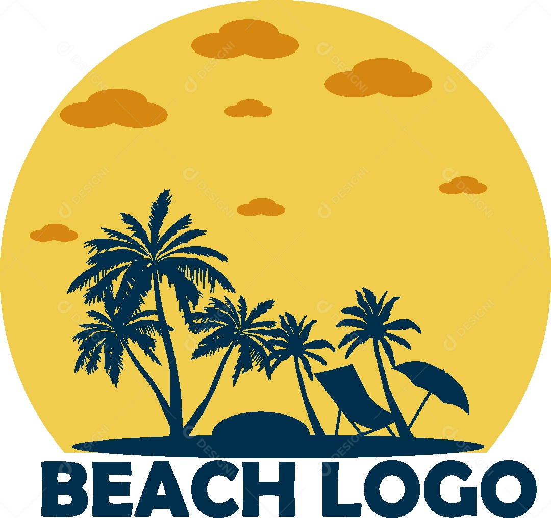 Modelo de Logo de Praia Vetor EPS
