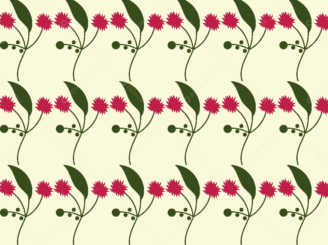 Padrão de Flores Ilustração Vetor EPS