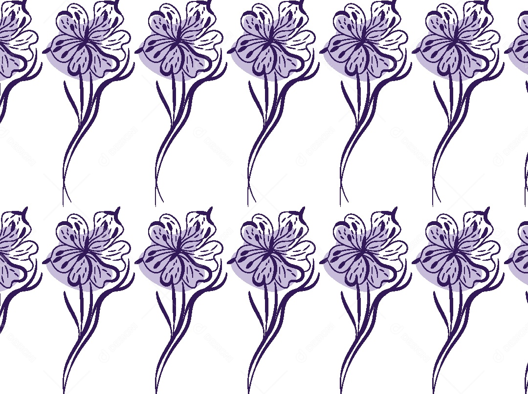 Padrão de Flores Ilustração Vetor EPS