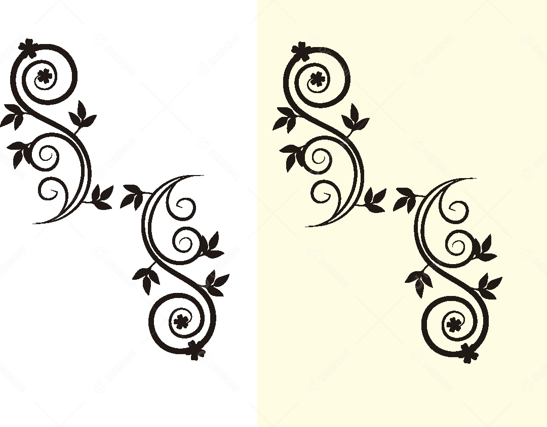 Conjunto de Desenhos Florais Vetor EPS