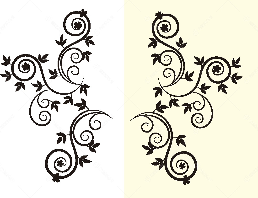 Conjunto de Desenhos Florais Vetor EPS