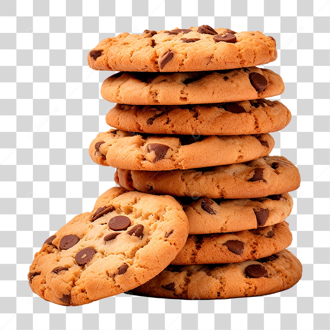 Pilha de Biscoitos PNG Transparente