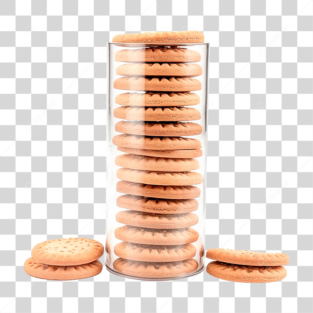 Pilha de Biscoitos PNG Transparente