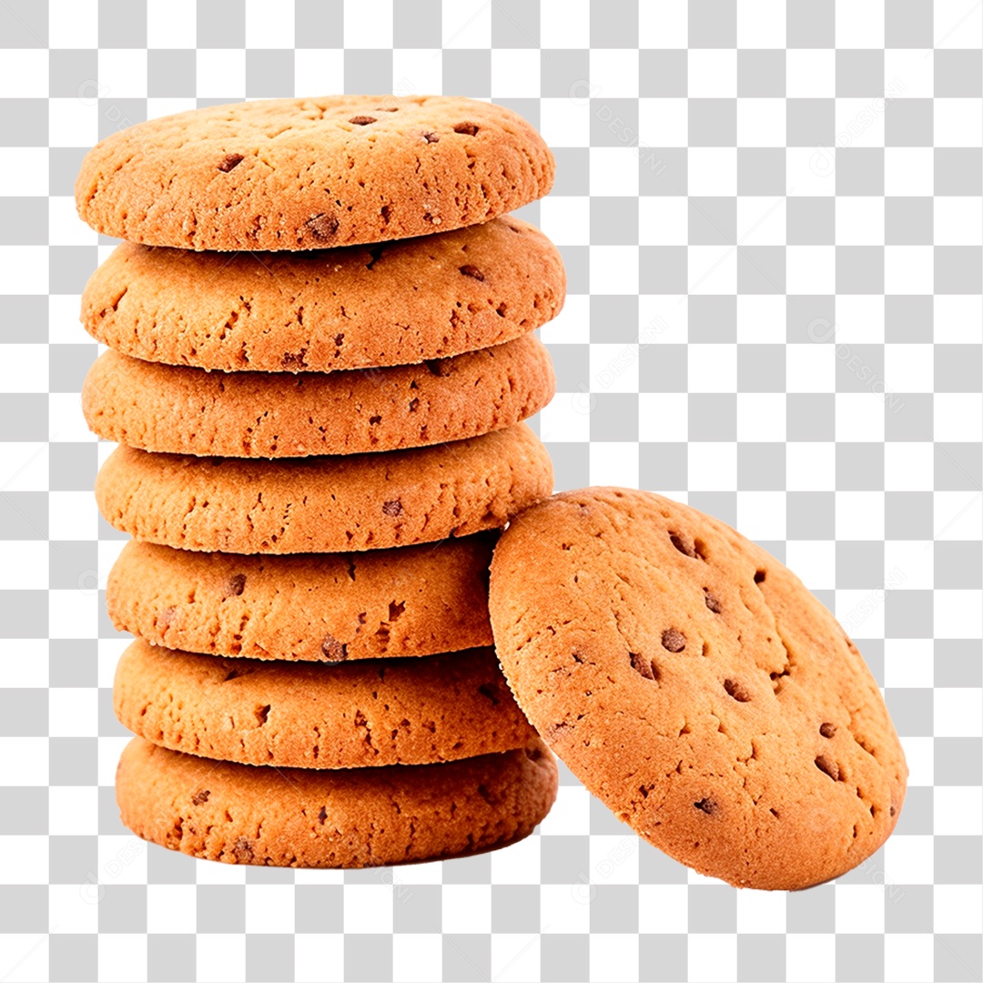 Pilha de Biscoitos PNG Transparente