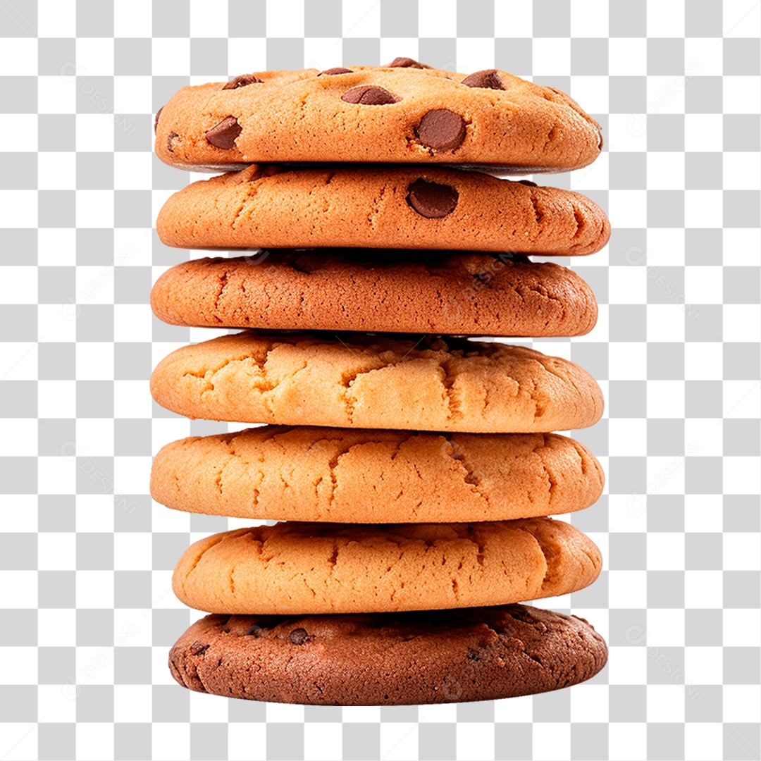 Pilha de Biscoitos PNG Transparente