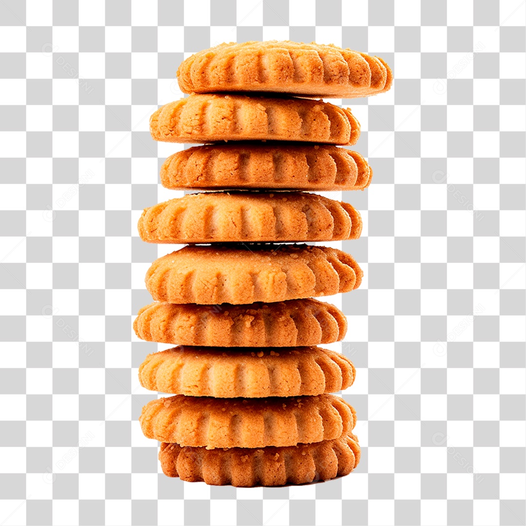 Pilha de Biscoitos PNG Transparente
