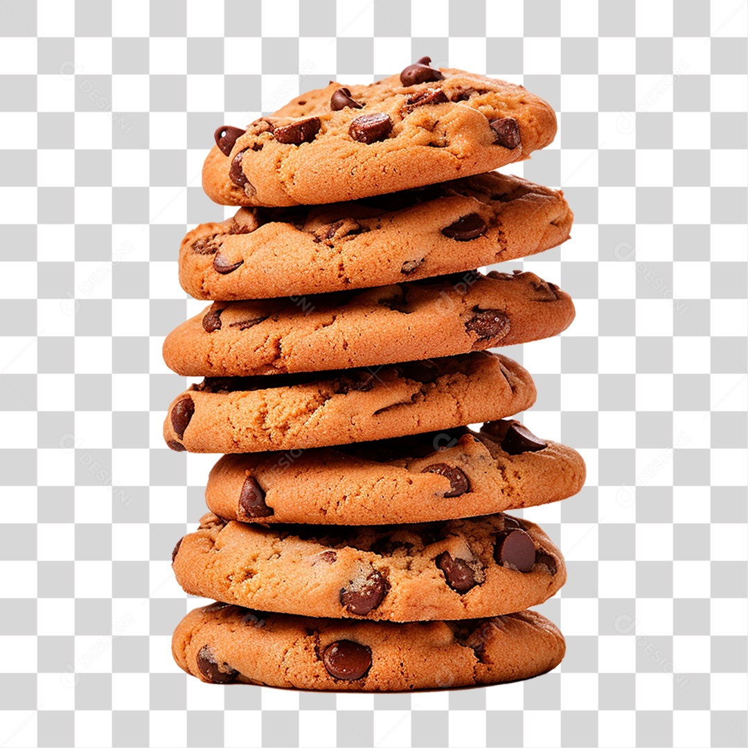 Pilha de Biscoitos PNG Transparente