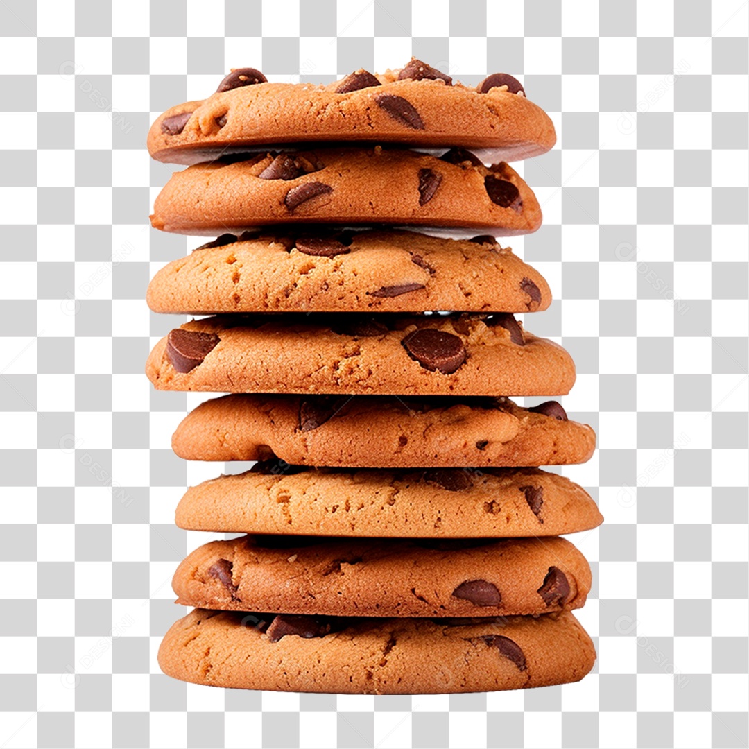 Pilha de Biscoitos PNG Transparente
