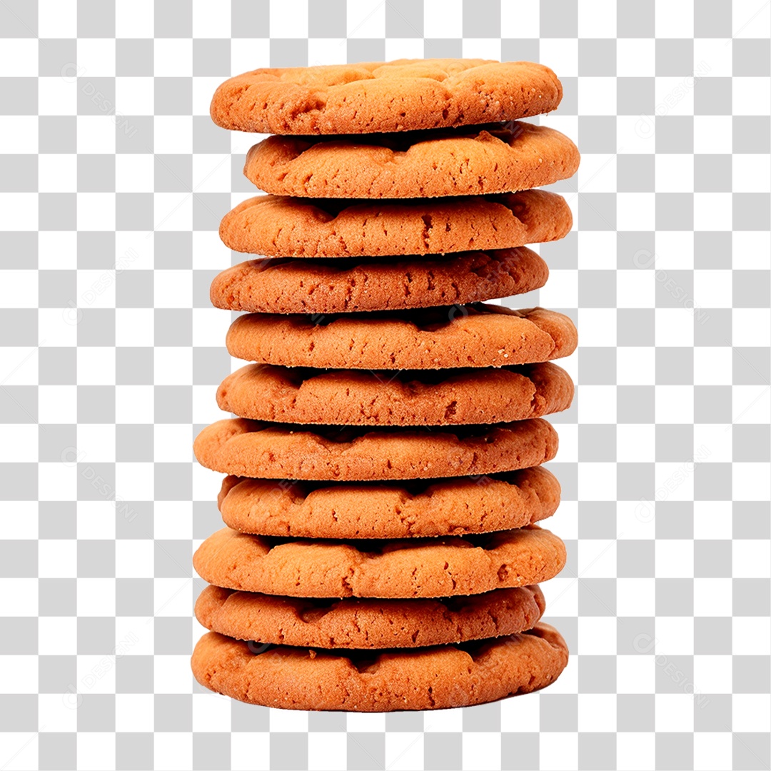 Pilha de Biscoitos PNG Transparente