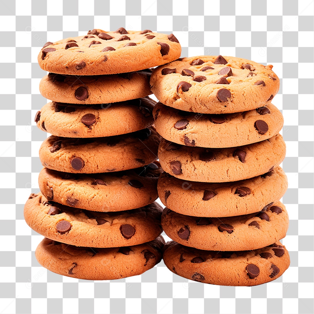 Pilha de Biscoitos PNG Transparente