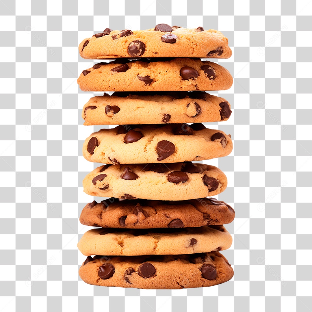 Pilha de Biscoitos PNG Transparente