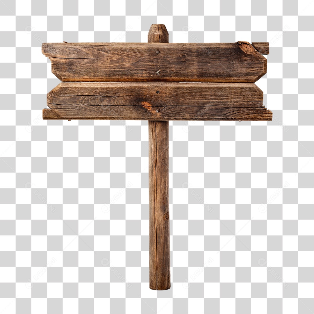 Placa de Madeira PNG Transparente