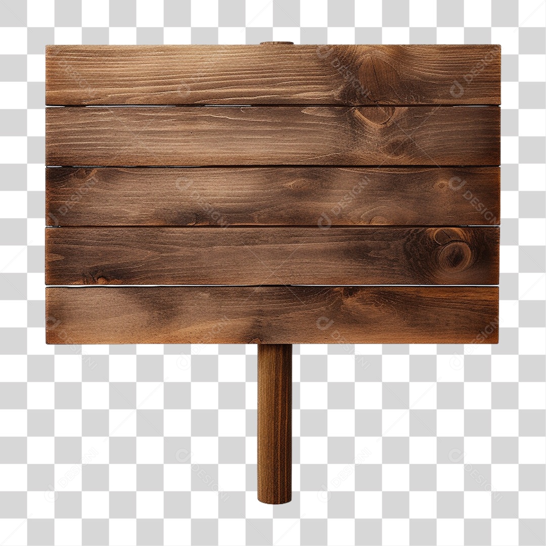 Placa de Madeira PNG Transparente