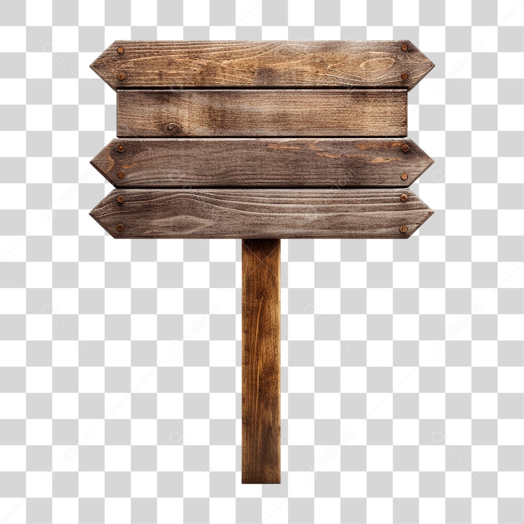 Placa de Madeira PNG Transparente